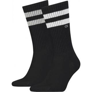 2 Pack Striped Crew Socks - Grey - EU 39