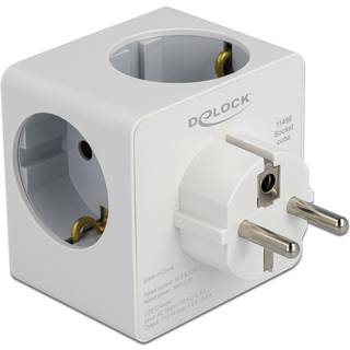 Delock PowerCube 2x USB-A / 1x USB-C - Schuko EU jord - 3-vejs