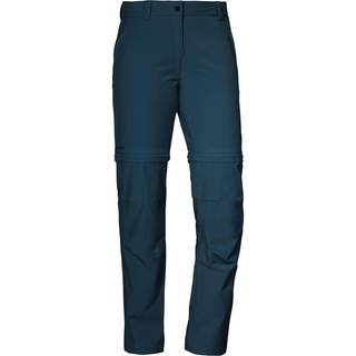 Schöffel Women's Pants Ascona Zip Off Trekking bukser Damer størrelse 84 - Long farve grå/sort