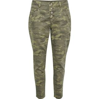 Cream Crpenora Twill 7/8 Pant Bukser 10609470 Sea Green Printed Camouflage (28)
