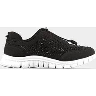 Yours Curve Yours Curve Black Extra Wide Fit Embellished Trainers