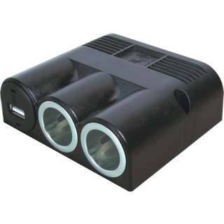 Strømudtag med 2+USB 20A (USB 3A)  til skruemontering