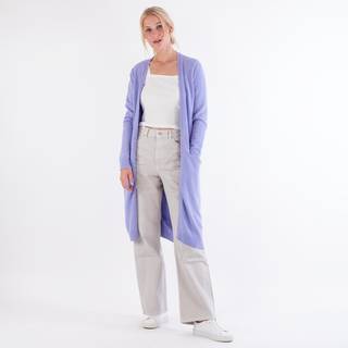 Vila - Viril L/s Long Knit Cardigan - Striktrøjer og cardigans til kvinder - Pale Iris - S