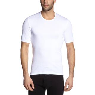 Schiesser Herren T-Shirt weiß Reine Baumwolle unifarben