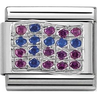 Nomination Classic - Composable Classic Flaggen - Silber, Zirkonia - Norwegen - 330318/15 - bicolor