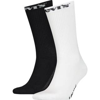 Levis 2-pak Logo Happy Face Socks - Black/White - Str 35/38