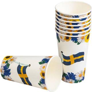 Svensk flag papkrus, 370 ml