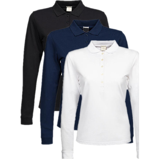 Tee Jays Luxury Stretch Dame Polo, Sort, Str. 2XL