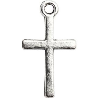 Forgyldt kors vedhæng 10x18 mm - 20 stk.