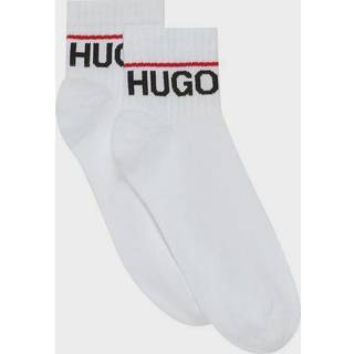HUGO 2-pak Label Rib Short Socks - Black - Str 39/42