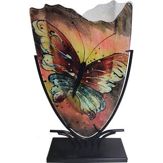 Glasvase Sommerfugl & Smedestativ H 47,5cm - Benjamin