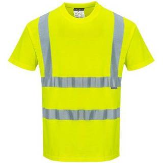 Bomuldskomfort kortærmet t-shirt - Gul (Størrelse: XXL)