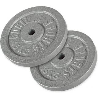 Vægtskiver IRON Silver 2x15 kg