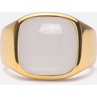 IX Cushion Signet Ring Moonstone