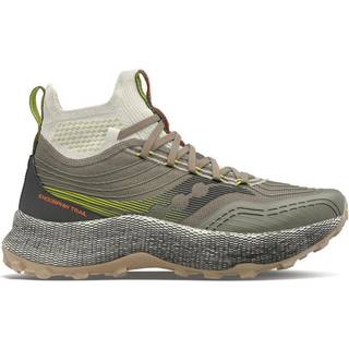 Saucony Endorphin Trail Mid 44½ - Komfortable Herre Trailløbesko i Grøn til Skovløb