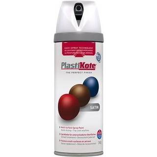 Twist & spray satin hvid ral 9010 plasti-kote 400ml
