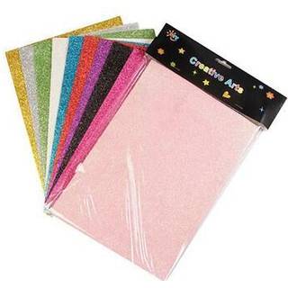 Skumplader A4 Glimmer Mix Farver - 10stk