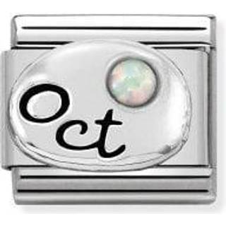 Nomination October Opal stone Birthstone Charm - Silver