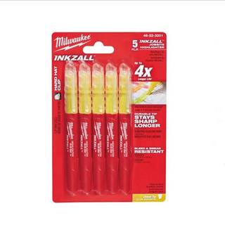 Milwaukee Highlighter inkzall gul 5 stk (48223201)