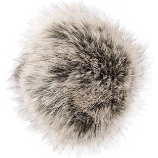 Kunstfellbommel Premium schwarz-natur 10cm - Schwarz, Natur