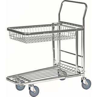 Plukvogn/butiksvogn m. kurv, 870x530x1010, 300 kg