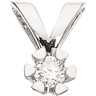 Vida vedhæng 8 kt. hvidguld med brilliant 0,05 ct.
