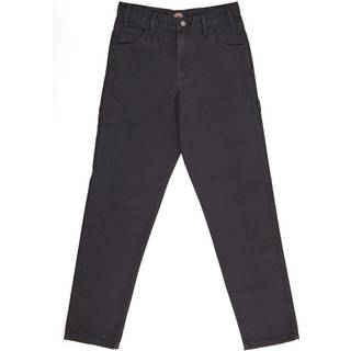 Dickies Men's Duck Canvas Carpenter Pants Stone Washed Black, SW BLACK, 33