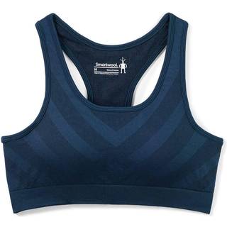 Smartwool Merino Sport Seamless Racerback BH - XS, Komfort & Støtte til Dame, Blå