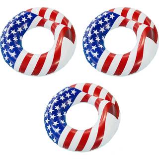 Swimline 36 """" Oppustelig patriotisk amerikansk flag Swimming Pool Float (3 Pack)