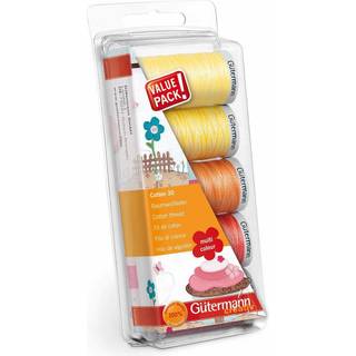 Nähfaden Set Cotton 30 gelb/rot 5x 300m