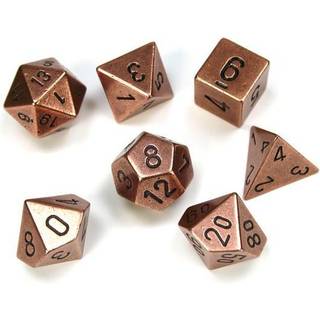 Specialty Metal Dice Set - Solid Metal Copper Color - Rollespilsterninger - Chessex