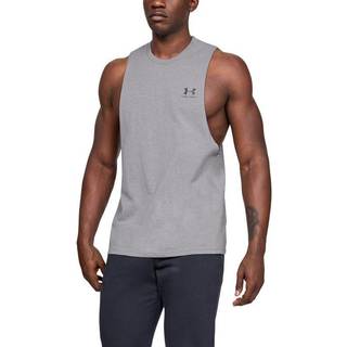 Under Armour Left Chest Cut-Off Men's Tank Steel Light Heather / Black L