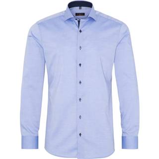 ETERNA Herren Hemd blau meliert Slim Fit