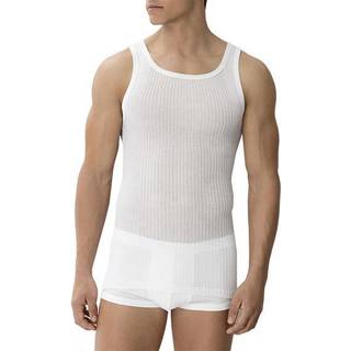 Zimmerli Herren Tanktop weiß Merc. Baumwolle unifarben