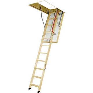 Fakro lofttrappe LTK Energy 60x130 hvid lem H=305cm træstige 3-delt u=0,68