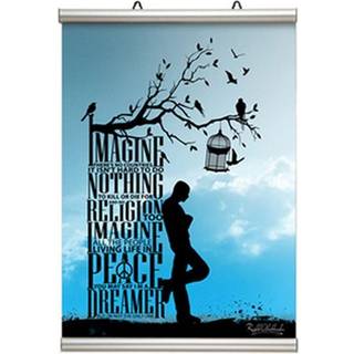 Poster-Line Set, plakatophæng med 26mm aluminium plakatlister - 50cm (B2)