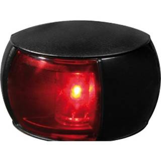 Bagbordslanterne til sidemontering Hella Naviled Compact, 0.9 W, 9 - 33 V, 112.5°, sort plast/akryl, 71 x 53 x 33 mm, rød, til både &lt;20 meter + lyskilde LED 0.9 W