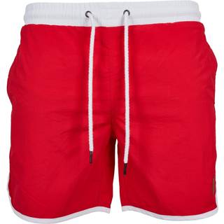Urban Classics Retro Badeshorts Firered/White