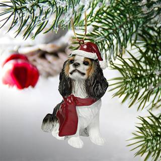 Design Toscano Christmas Xmas King Charles Cavaliers Holiday Dog ornamenter