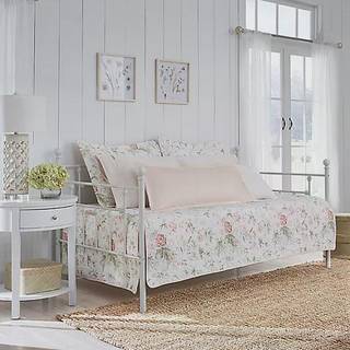 Laura Ashley - Daybed Set Letv?gts senget?j med matchende shams & pudebetr?k hjemindretning til alle s?soner (Breezy Floral Pink Daybed)