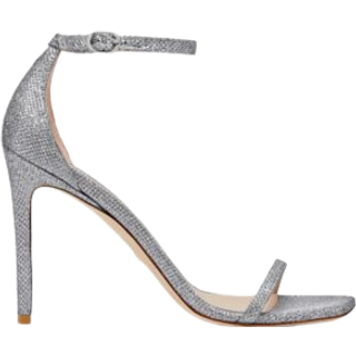 Stuart Weitzman Nudistcurve 100 Sandal - Woman Sandals Silver 39