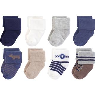 Hudson Baby Baby Boys Cotton Rich Newborn og Terry Casual Socks Bear 6-12 måneder os