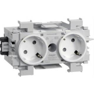 Hager Ecoline 2xschuko 45g stikkontak