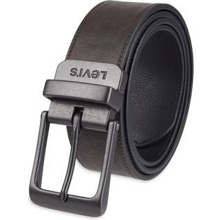 Levi's herre omvendeligt casual jeansbælte - sort/brun, enkeltstift-spænde, talje 34, holdbart og behageligt