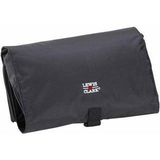 Lewis N. Clark hængende toiletartikler til rejsetilbehør Shampoo Cosmetics Personlige genstande med vandtæt rum og foldet design sort