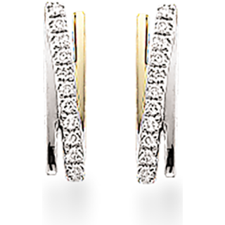 Scrouples 14 Karat Guld Øreringe med Diamanter 0,11 Carat W/SI