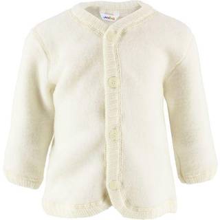 Naturfarvet cardigan i soft uld