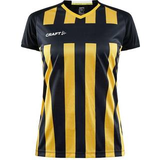 Craft 1910176 progress 2.0 stripe jersey w Kvinde Black/Sweden Yellow XS