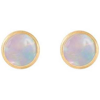 OLE LYNGGAARD COPENHAGEN Lotus 18 kt guld ørestikker med opal