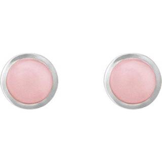 OLE LYNGGAARD COPENHAGEN Lotus sølv ørestikker med rosa opal